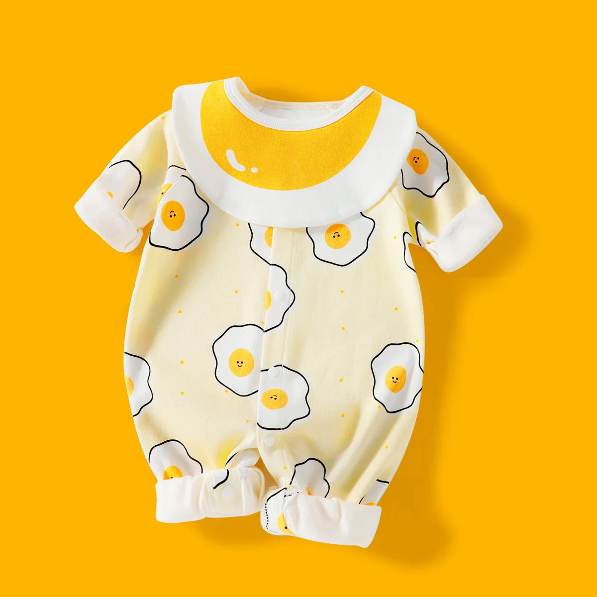 Soft Cotton Baby Bodysuits | Cute Long Sleeve Cartoon Designs