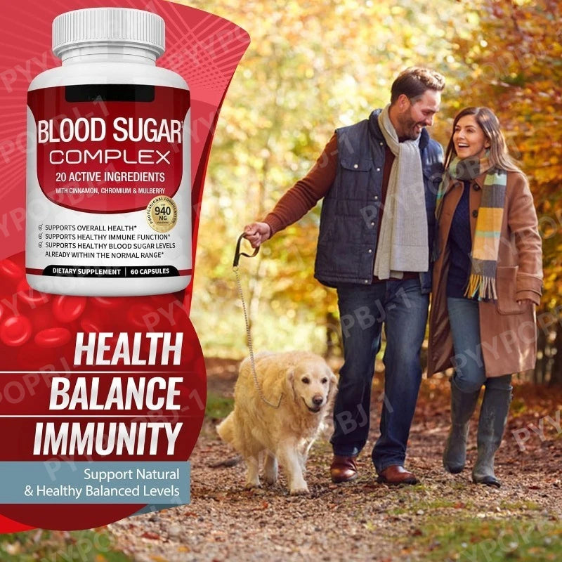 Natural Blood Sugar Complex Supplement for Healthy Levels