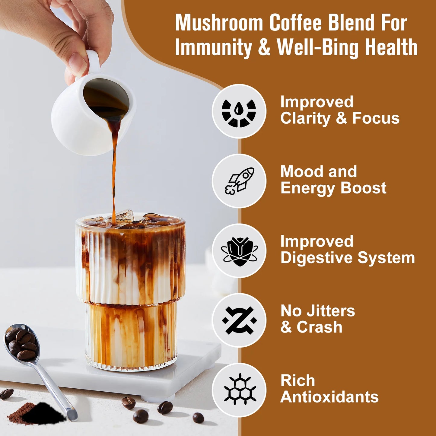 Mushroom Coffee for Immunity & Focus | Daily Health Boost