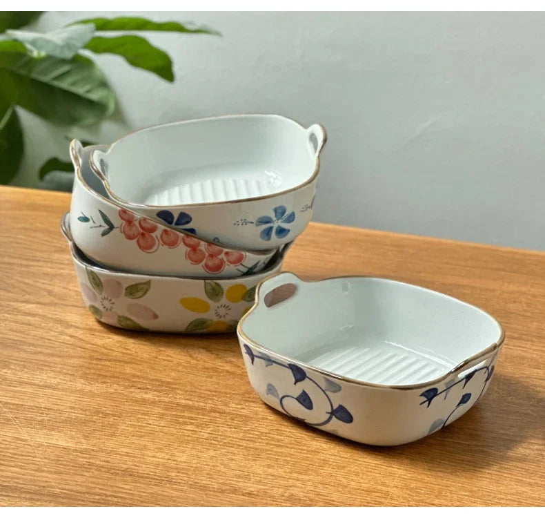 Elegant Hand-Painted Ceramic Bowl | Stylish Home Dining Decor