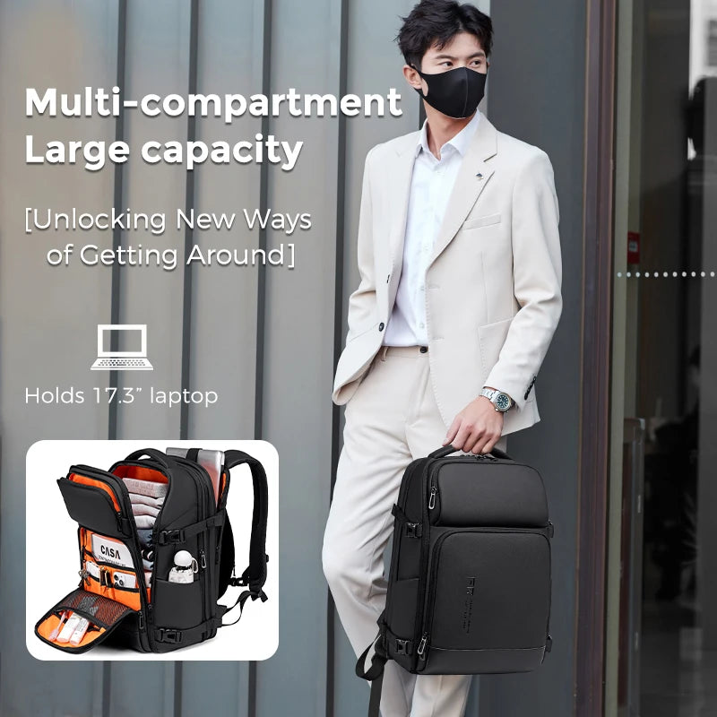 Mochila multicapa para hombre | Versátil para viajes y negocios