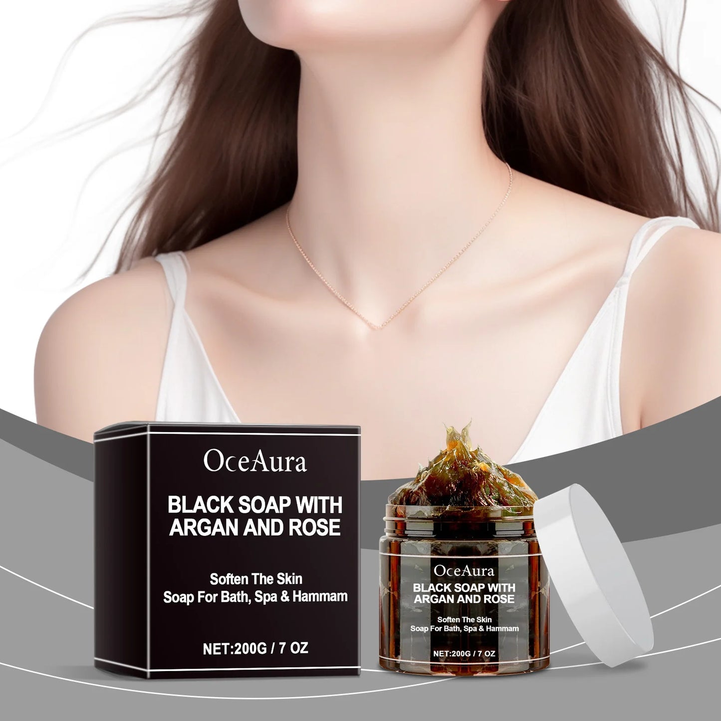 Purifying Black Soap with Argan & Rose | Deep Cleansing Body Scrub