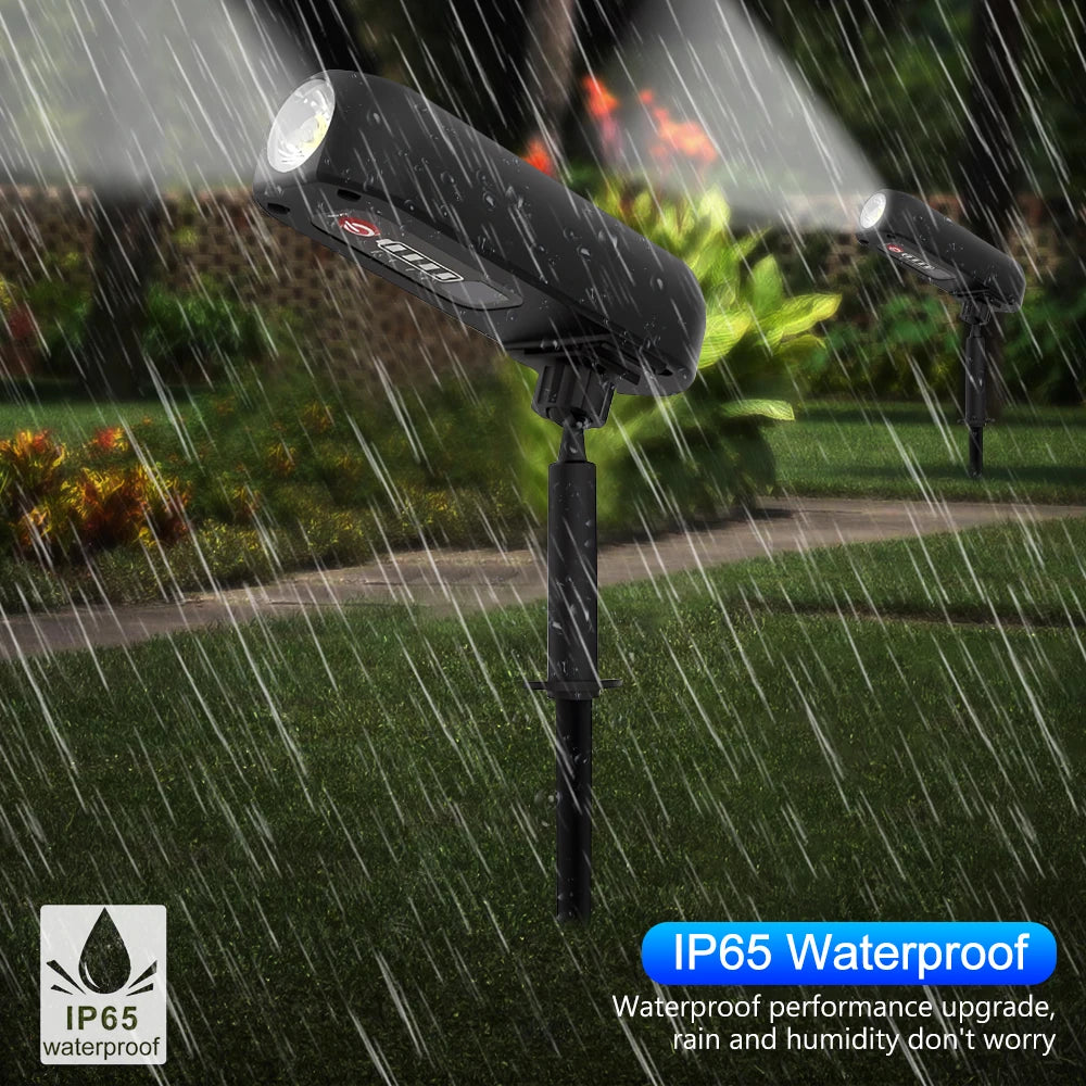 Foco solar para jardín y paisaje | Iluminación exterior impermeable