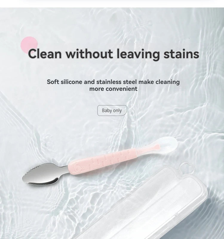 Dual-Head Baby Food Scraper Spoon | Essential Feeding Tool