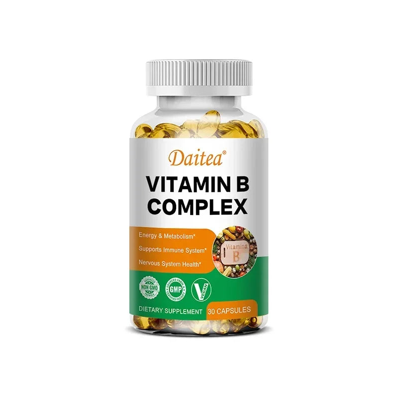 Organic Vitamin B Complex for Energy & Immune Support - 120 Capsules