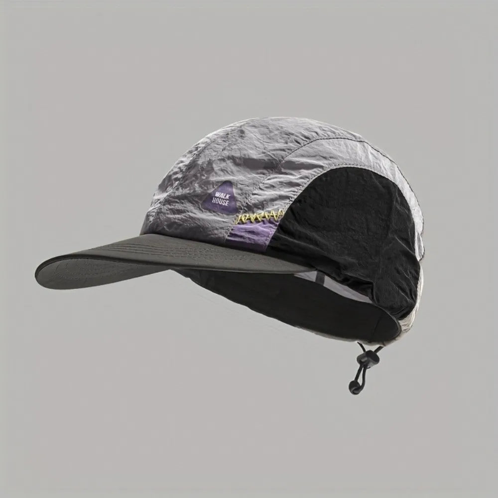 Color Matching Baseball Cap Summer Thin Breathable Quick-drying Hat Flat-brimmed Casual Sun Protection Caps Men and Women