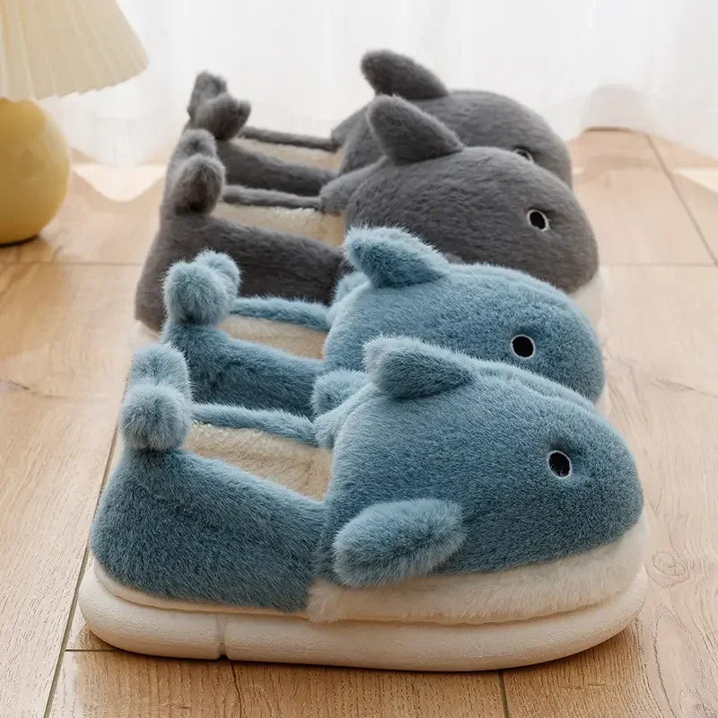 Cozy Shark Pattern Home Slippers for Men & Women | Warm Comfort