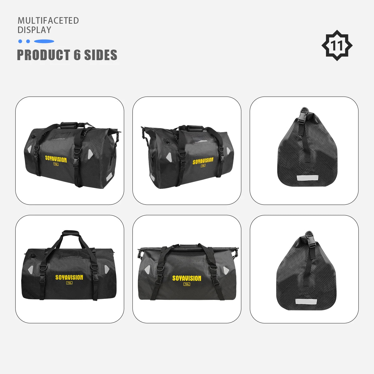 Waterproof Motorcycle Rear Seat Bag | Versatile Travel Duffel Bag