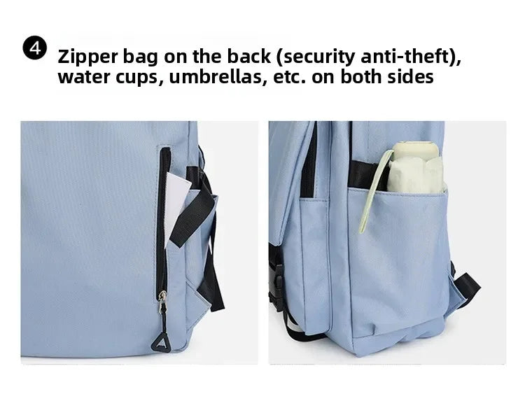 Versatile 3pcs Campus Backpack Set for Students and Travelers