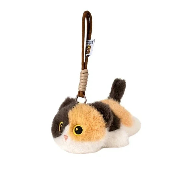 Cute Plush Black Cat Keychain | Adorable Stuffed Doll Gift