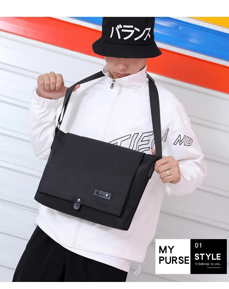 Bolso Bandolera de Lona para Hombre | Elegante Bolso de Mano para Negocios y Ocio