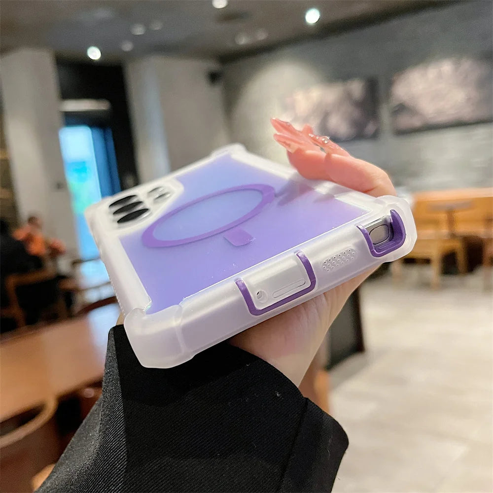 Luxury Shockproof Magnetic Color Changing Case for Samsung Devices