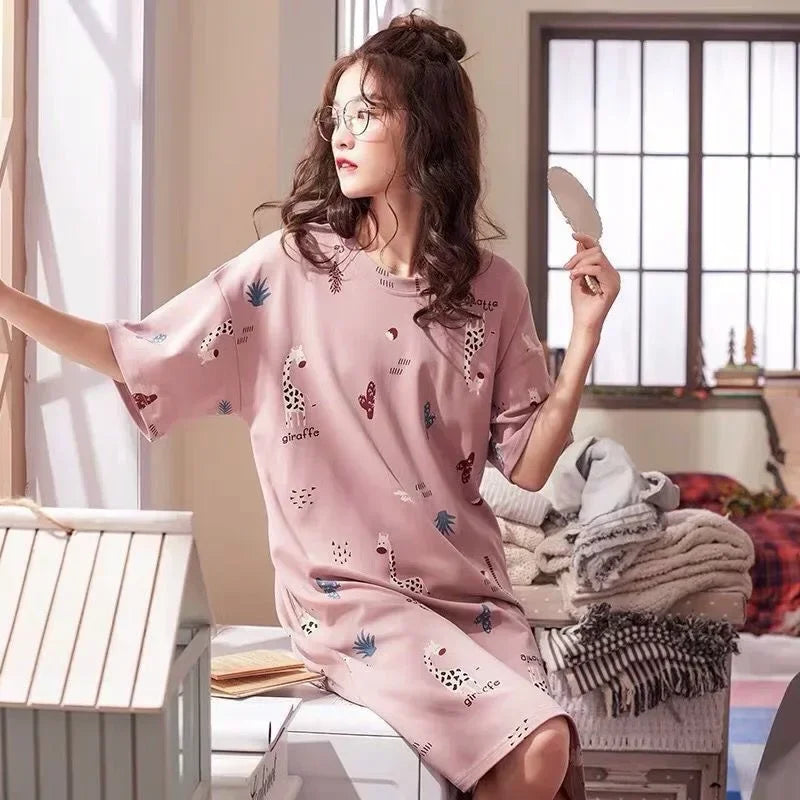 Cute Women's Short Sleeve Nightgown | Plus Size Sleepwear