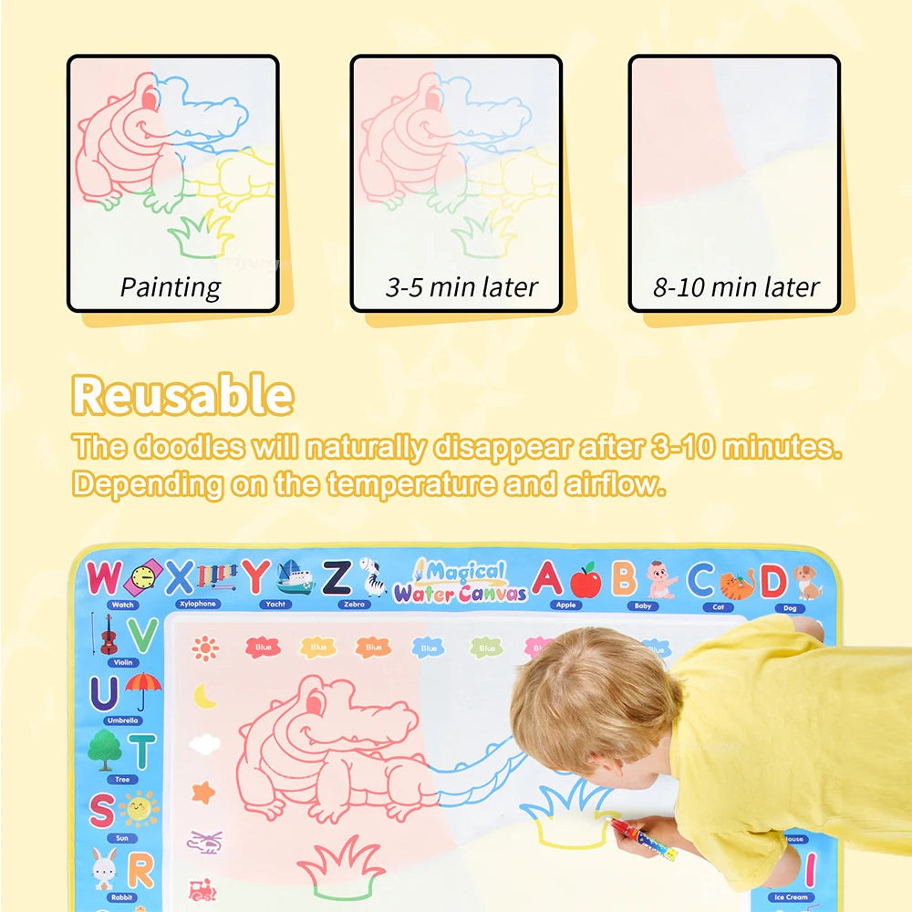 Magic Water Drawing Mat for Kids | Reusable Mess-Free Doodle Toy