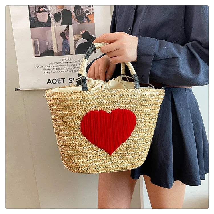 Casual Sweet Tote Bags | Perfect Straw Embroidery Shoulder Bag