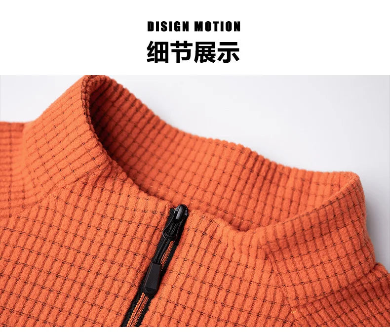 Men's Tactical Grid Fleece Pullover | Comfortable Warm Layer