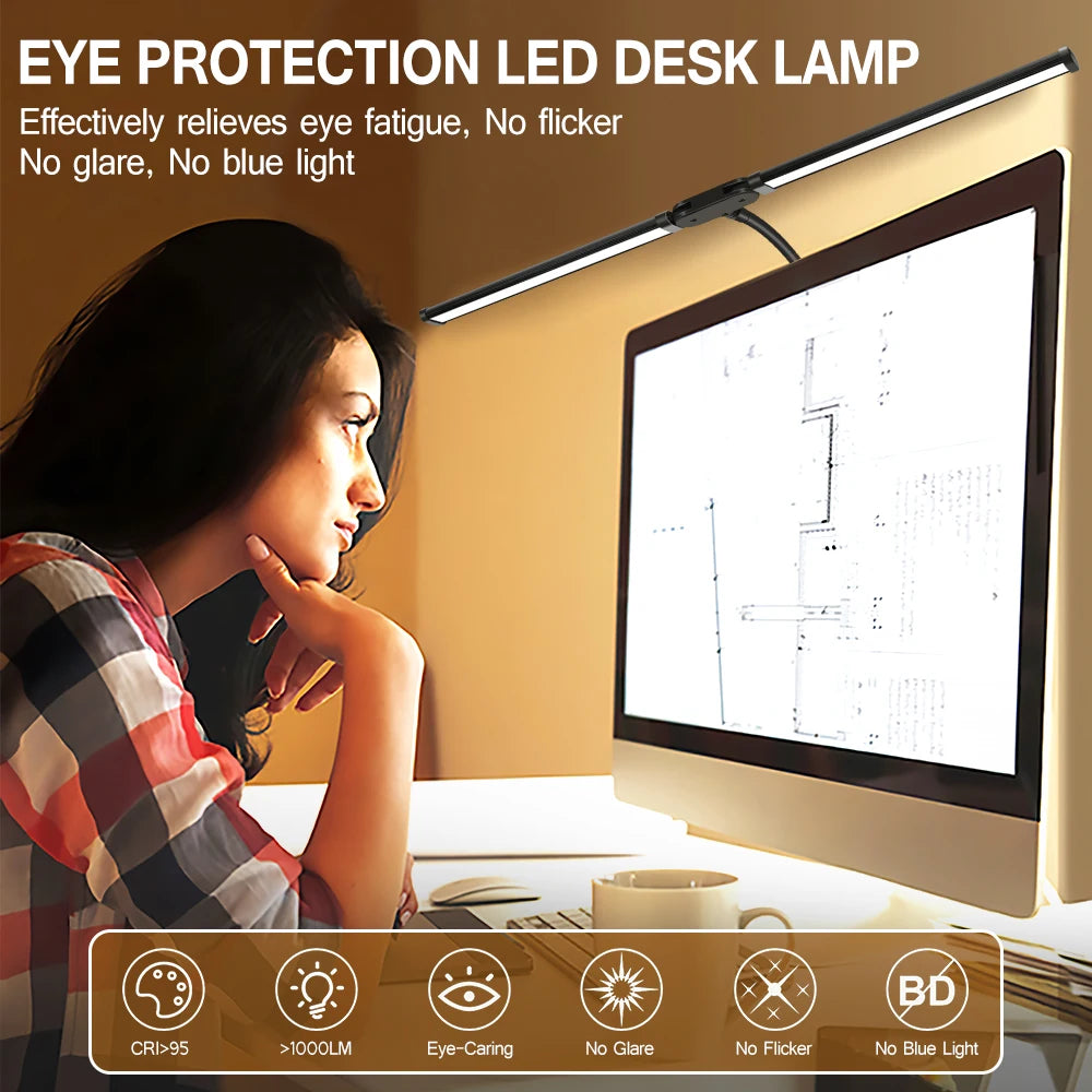 Dimmable Double Head LED Clip Desk Lamp | Brighten Your Workspace