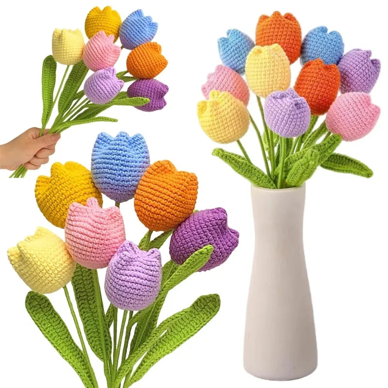 Handmade Knitting Flowers | Versatile Crochet Decor for Every Occasion