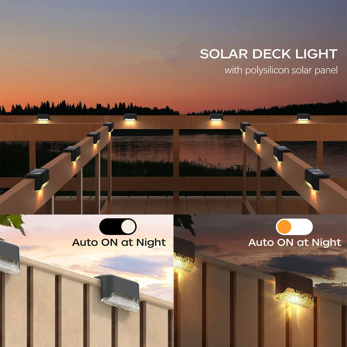 Solar Powered Deck Lights | Waterproof LED Step Lights