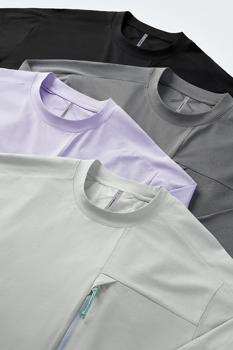 Men's Zip-up Long-sleeved Quick-dry Outdoor Base Layer Top