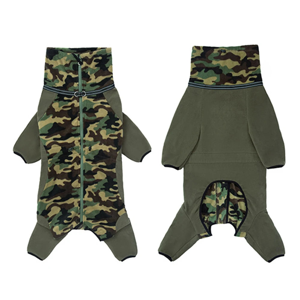 Warm Fleece Overalls for Dogs | Soft Winter Jumpsuit