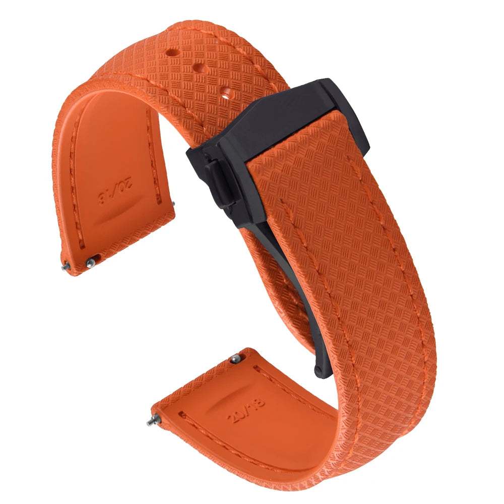 Universal Tropical FKM Rubber Watch Strap | Quick-Release Dive Bracelets