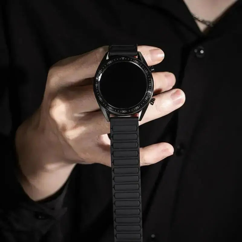 22mm Magnetic Silicone Strap | Versatile Sports Band Bracelet