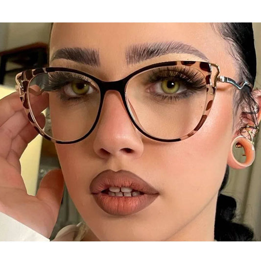Gafas graduadas ojo de gato elegantes hechas a mano para mujer