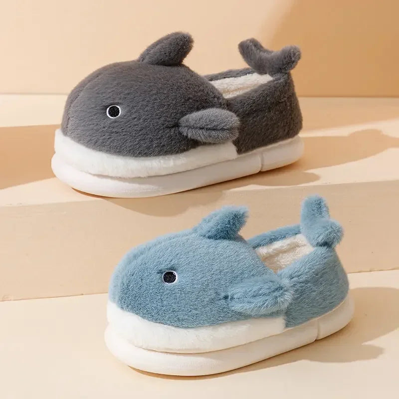 Cozy Shark Pattern Home Slippers for Men & Women | Warm Comfort