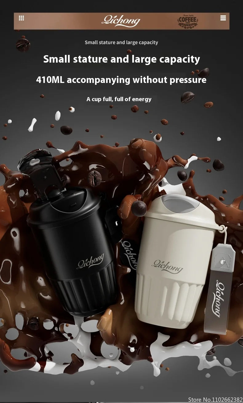 Vacuum Insulated Travel Coffee Mug | 410ML Ceramic Liner Tumbler