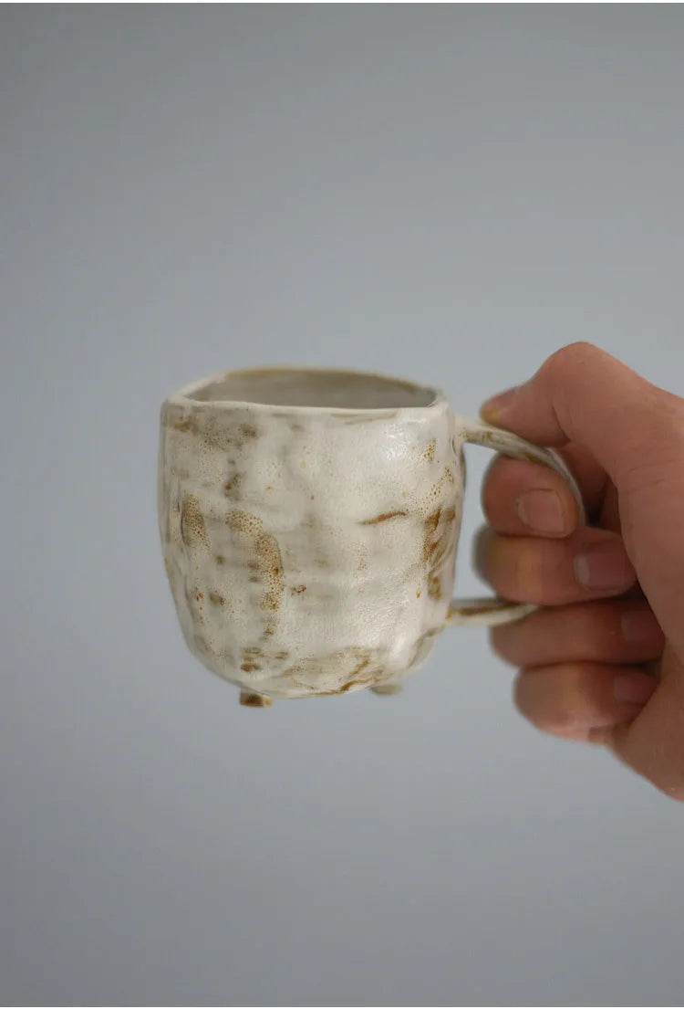 Taza de cerámica artesanal estilo japonés | Taza de café retro