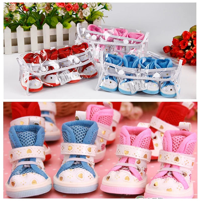 Breathable Non-Slip Shoes for Small Dogs | Stylish & Comfortable