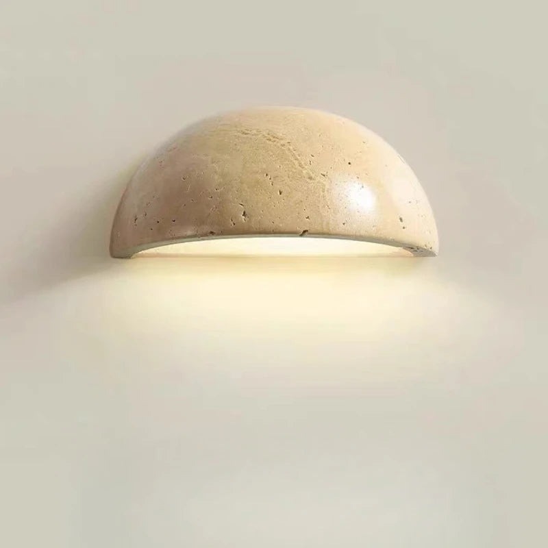 Retro Yellow Travertine Wall Light | Wabi Sabi Style Lamp