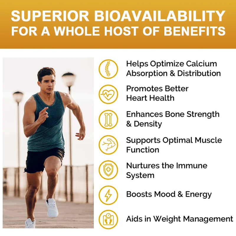 Vitamin D3 Calcium Capsules for Bone & Heart Health Support