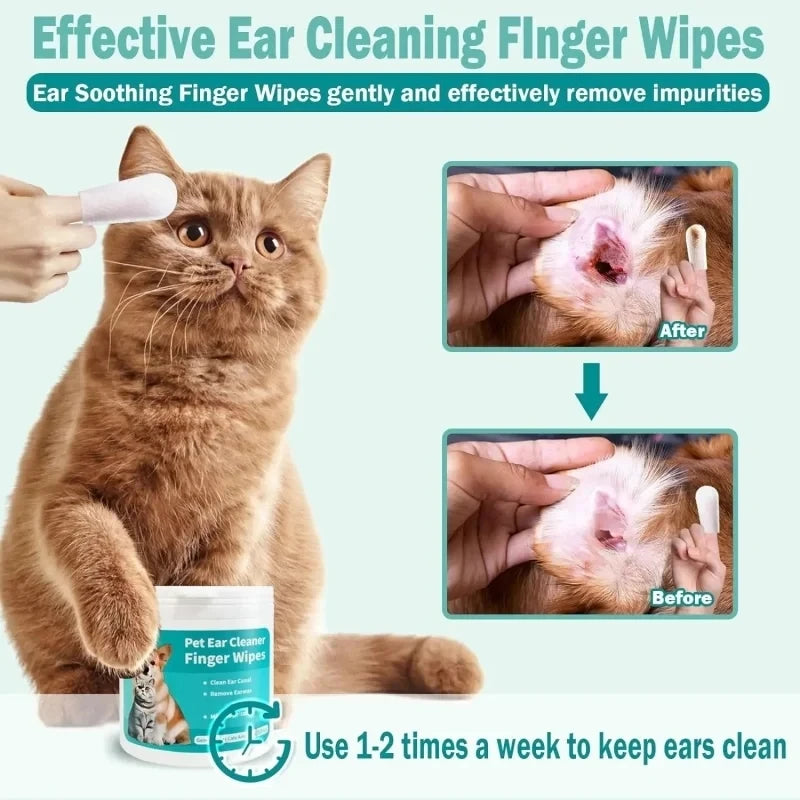 Disposable Pet Ear Cleaning Wipes | Convenient Ear Care for Pets