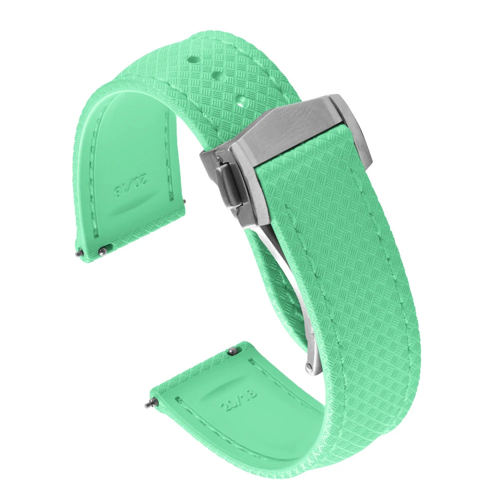 Universal Tropical FKM Rubber Watch Strap | Quick-Release Dive Bracelets