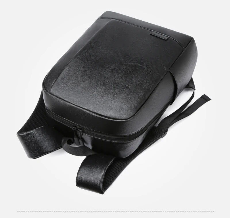 Men's Executive PU Leather Backpack | Stylish Office & Travel Bag