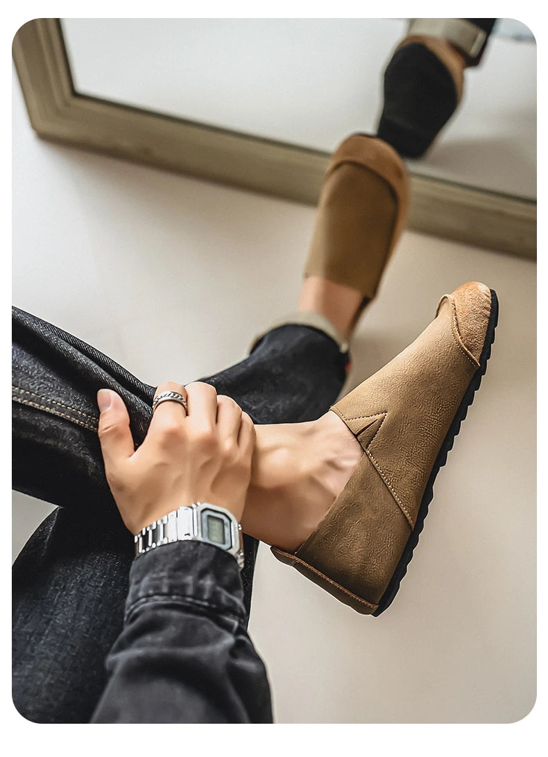 Men's Casual Walking Loafers | Soft Leather Comfort Shoes