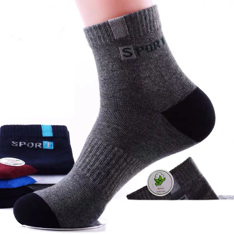 10 Pairs Men’s Cotton Short Socks | Breathable Low-Cut Ankle Socks