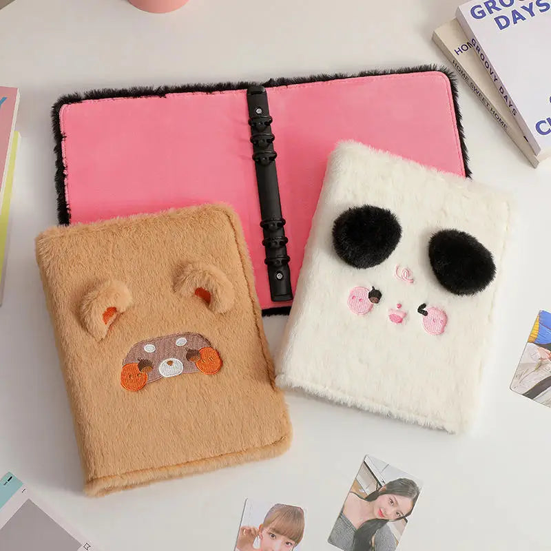 Kawaii Soft Plush A5 Binder Photo Album for Collectors & Students