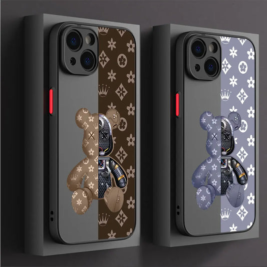 Matte Shockproof Case for iPhone | Luxury Cartoon Design