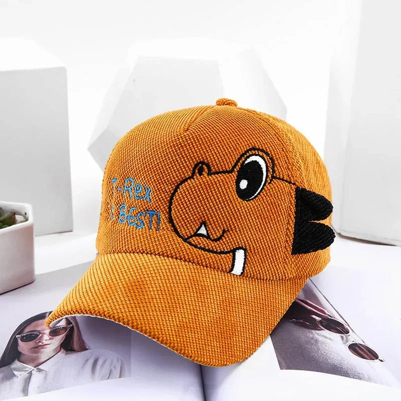 Cute Cartoon Dinosaur Kids Baseball Cap | Adjustable Sun Hat