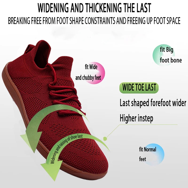 Wide-Toe Men's Casual Shoes | Breathable & Comfortable Sneakers