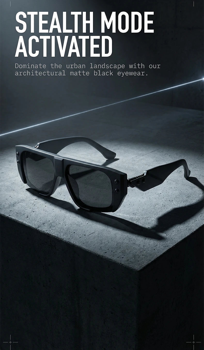 Polarized Steampunk Square Sunglasses for Men | Trendy Fashion Eyewear