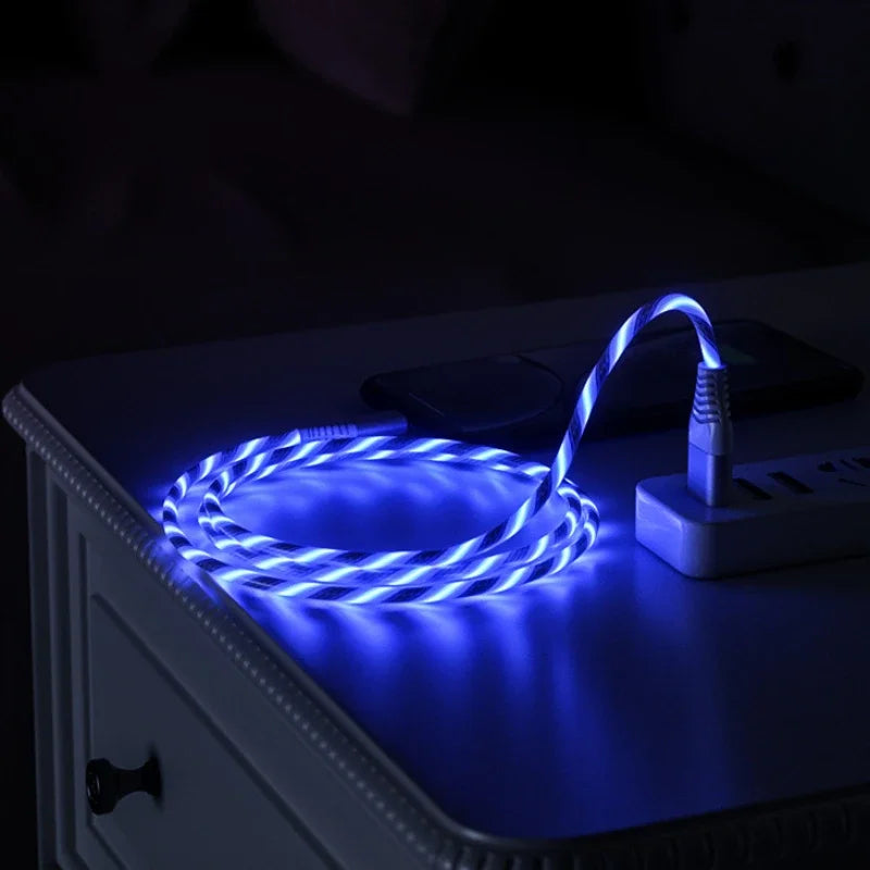 Glowing LED Fast Charging Data Cord | Type C & Micro USB Cable