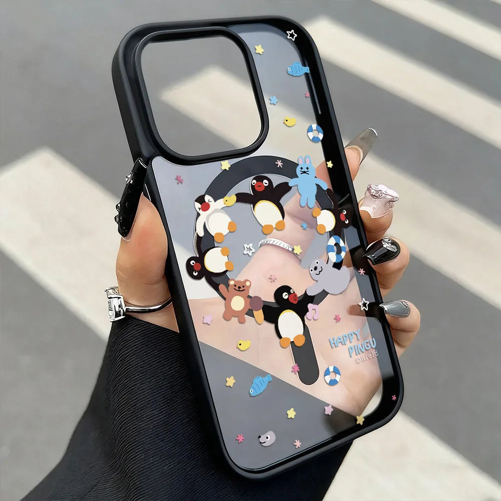Funda de teléfono de lujo pintada de panda | Cubierta protectora a prueba de golpes