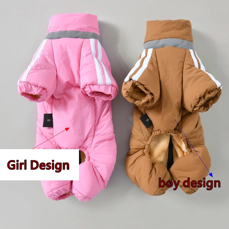Winter Reflective Dog Parka | Cozy High Neck Jacket for Small Pets