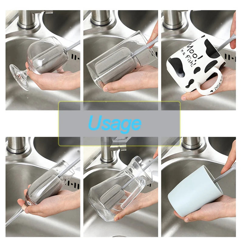 360° Rotating Silicone Baby Bottle Brush | Easy Cleaning Tool