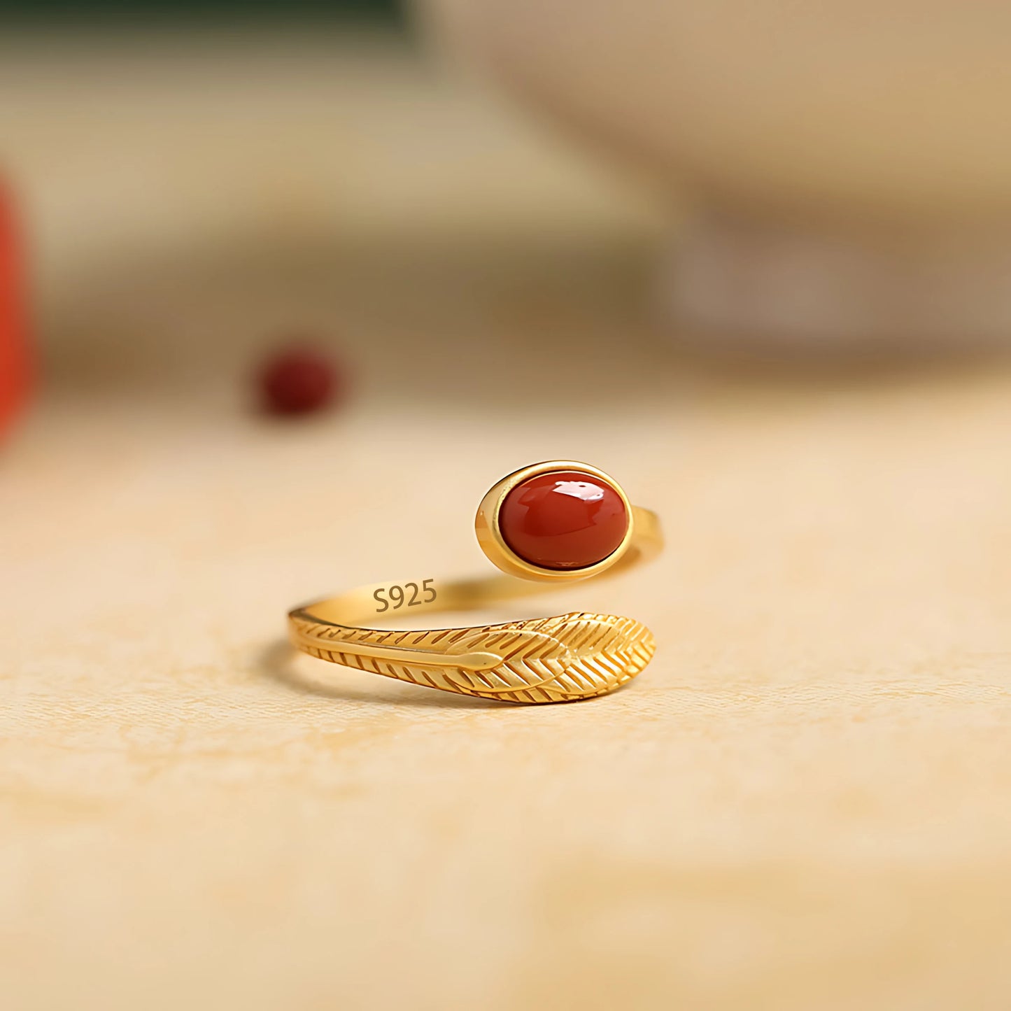 Adjustable Geometric Jade Ring for Women | Vintage Jewelry Gift