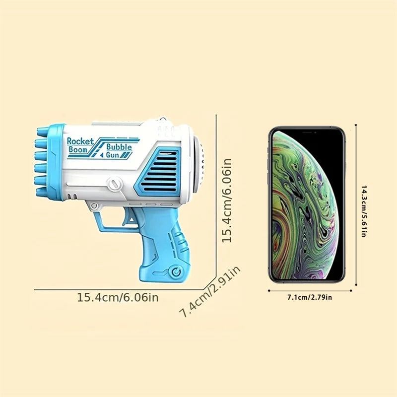 32-Hole Handheld Electric Bubble Machine for Kids